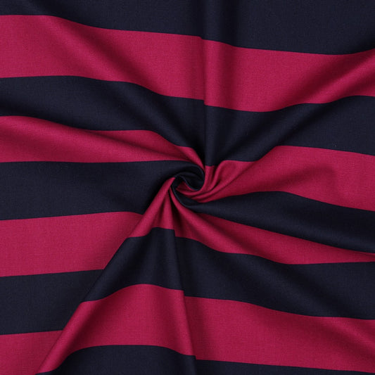 Canvas Stripes Streifen breit fuchsia navy