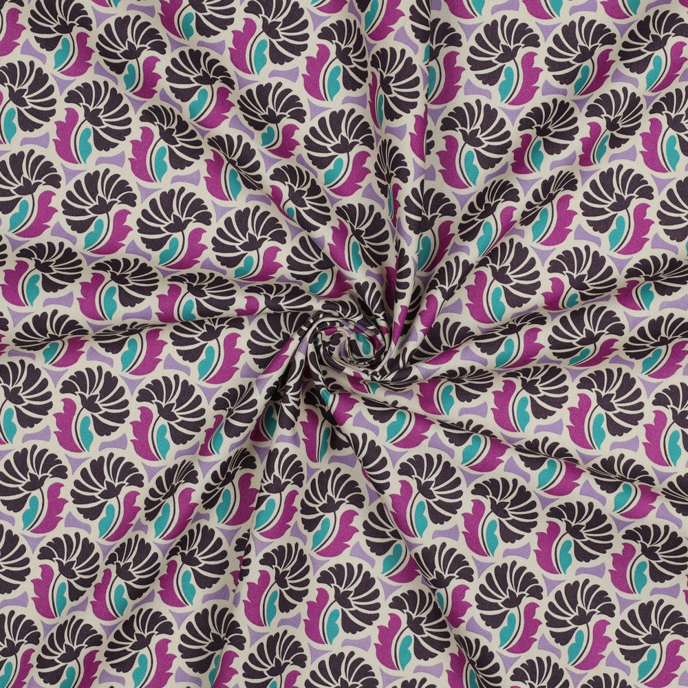 Baumwolle Flowers Purple