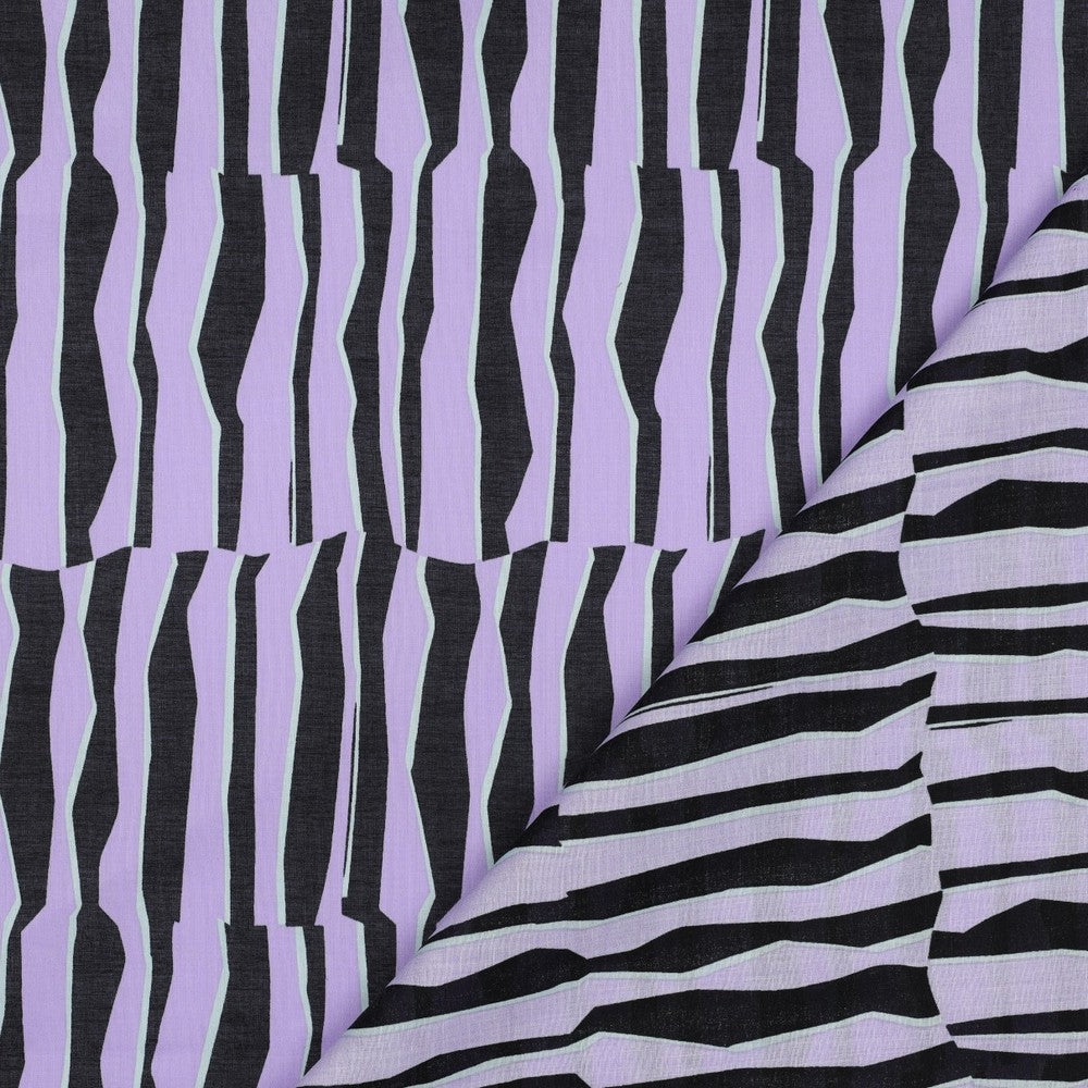 Baumwolle Voile Geometric lavender