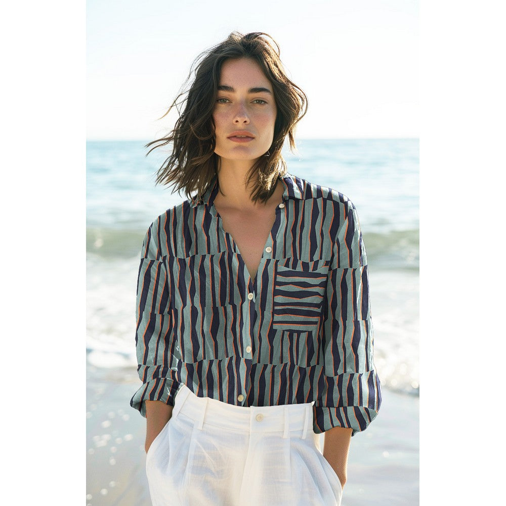 Baumwolle Voile Geometric lavender