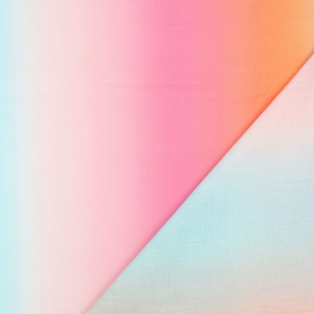 Baumwolle Voile digital Abstrakt Regenbogen