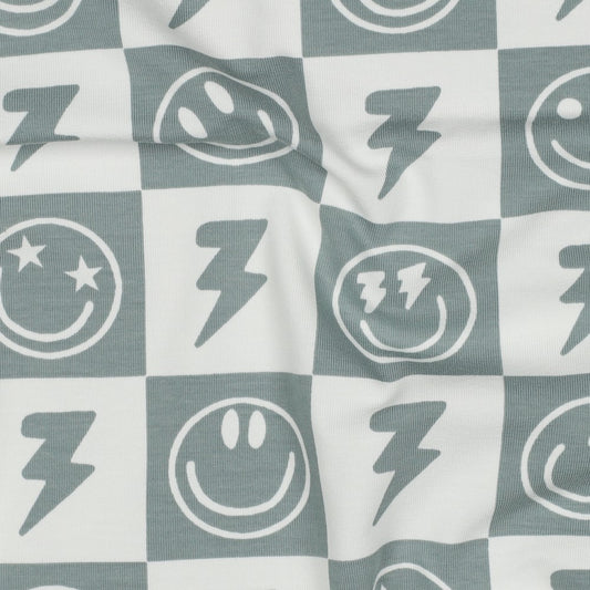 Jersey Happy Faces Smiley Kombi mistel