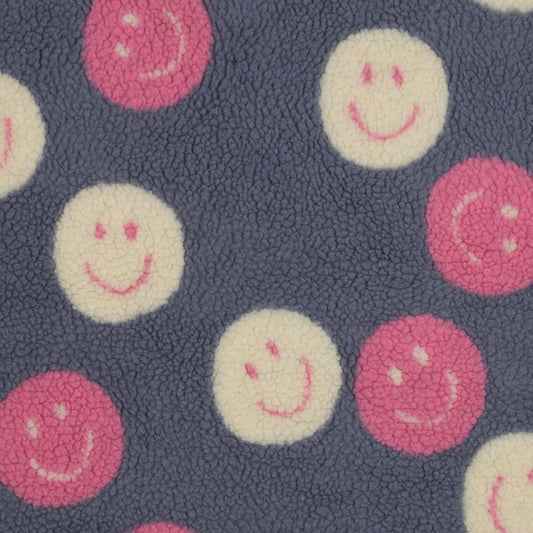 Teddystoff Jacquard Happy Faces jeans pink