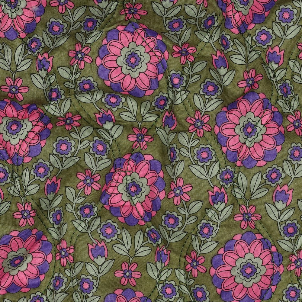 Stepper Baumwolle Voile Flowers lila oliv