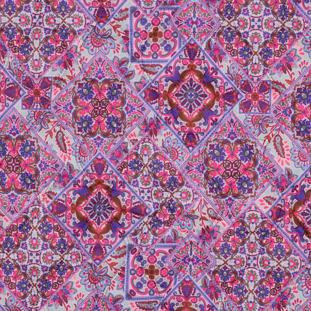 Stepper Baumwolle Voile digital Patchwork blau lila