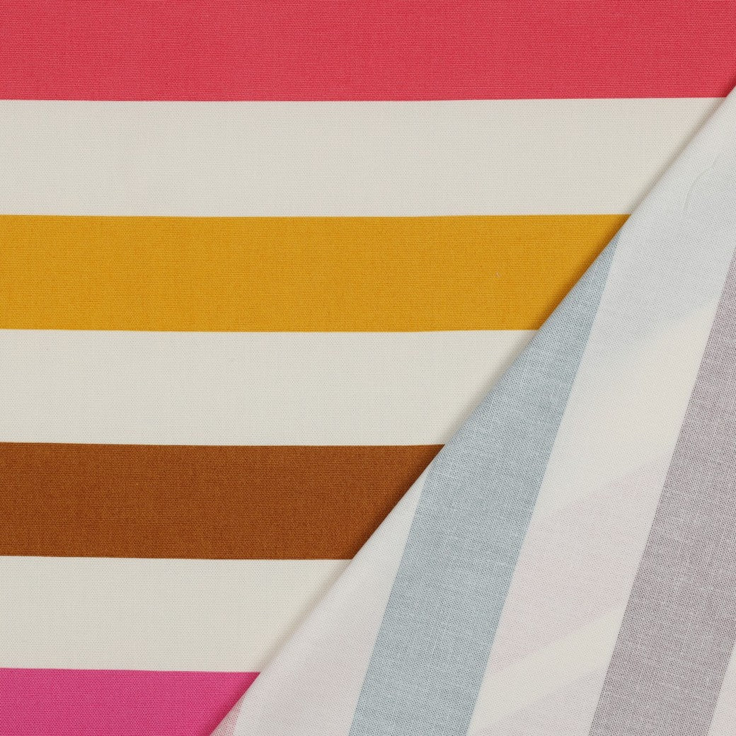 BALD ERHÄLTLICH - Canvas Streifen Multicolour gelb rost petrol