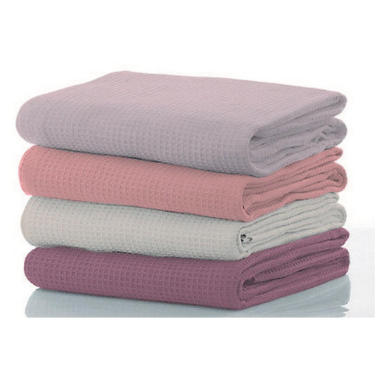 Waffelpiqué uni mauve