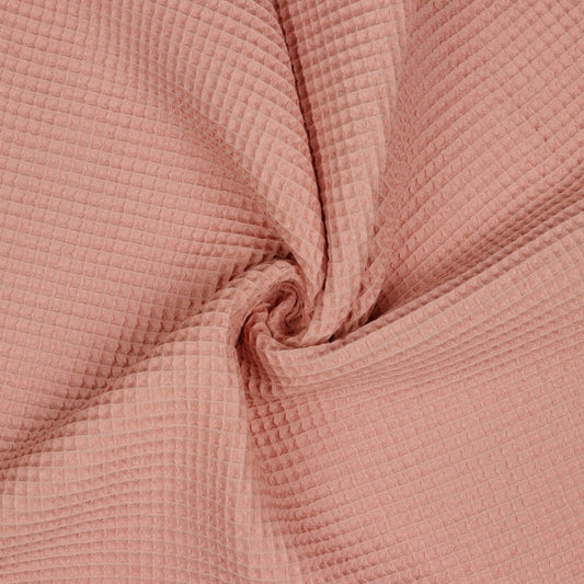 Waffelpiqué uni blush