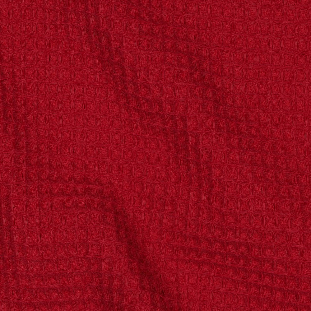 Waffelpiqué uni rot