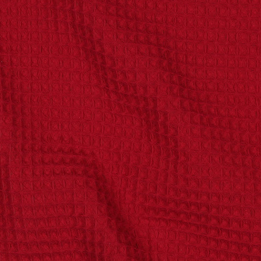 Waffelpiqué uni rot