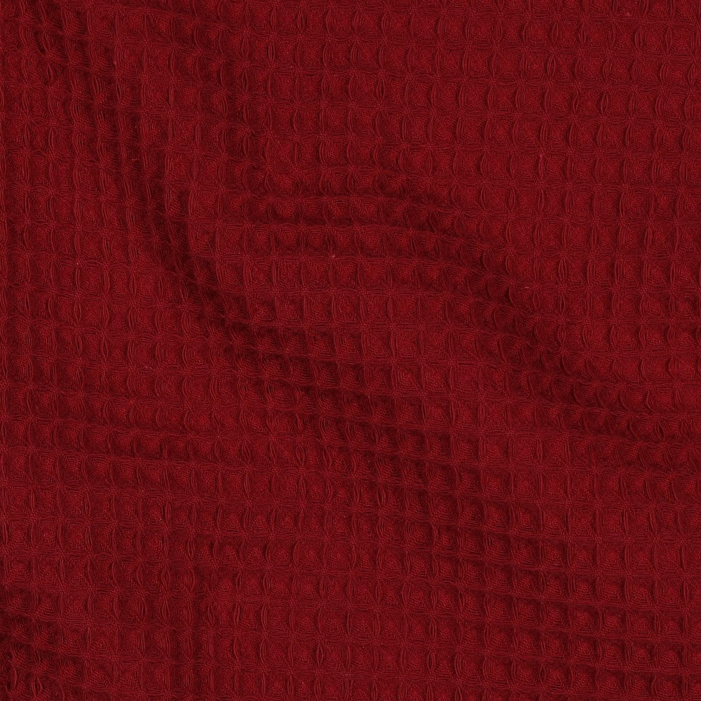 Waffelpiqué uni bordeaux
