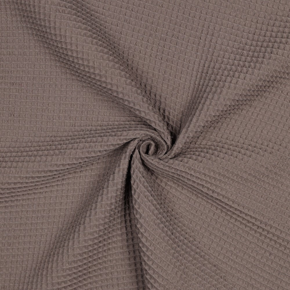 Waffelpiqué uni taupe