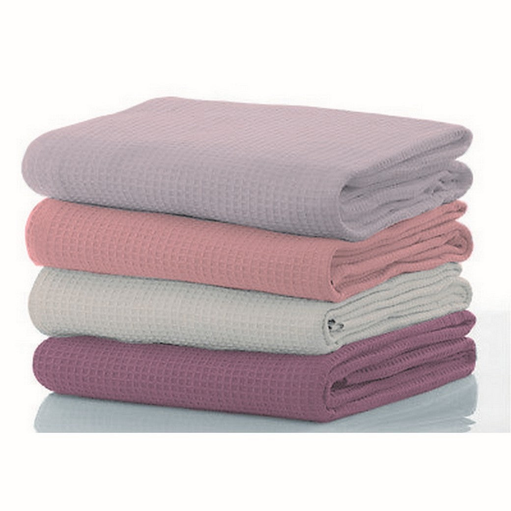 Waffelpiqué uni warmes pink