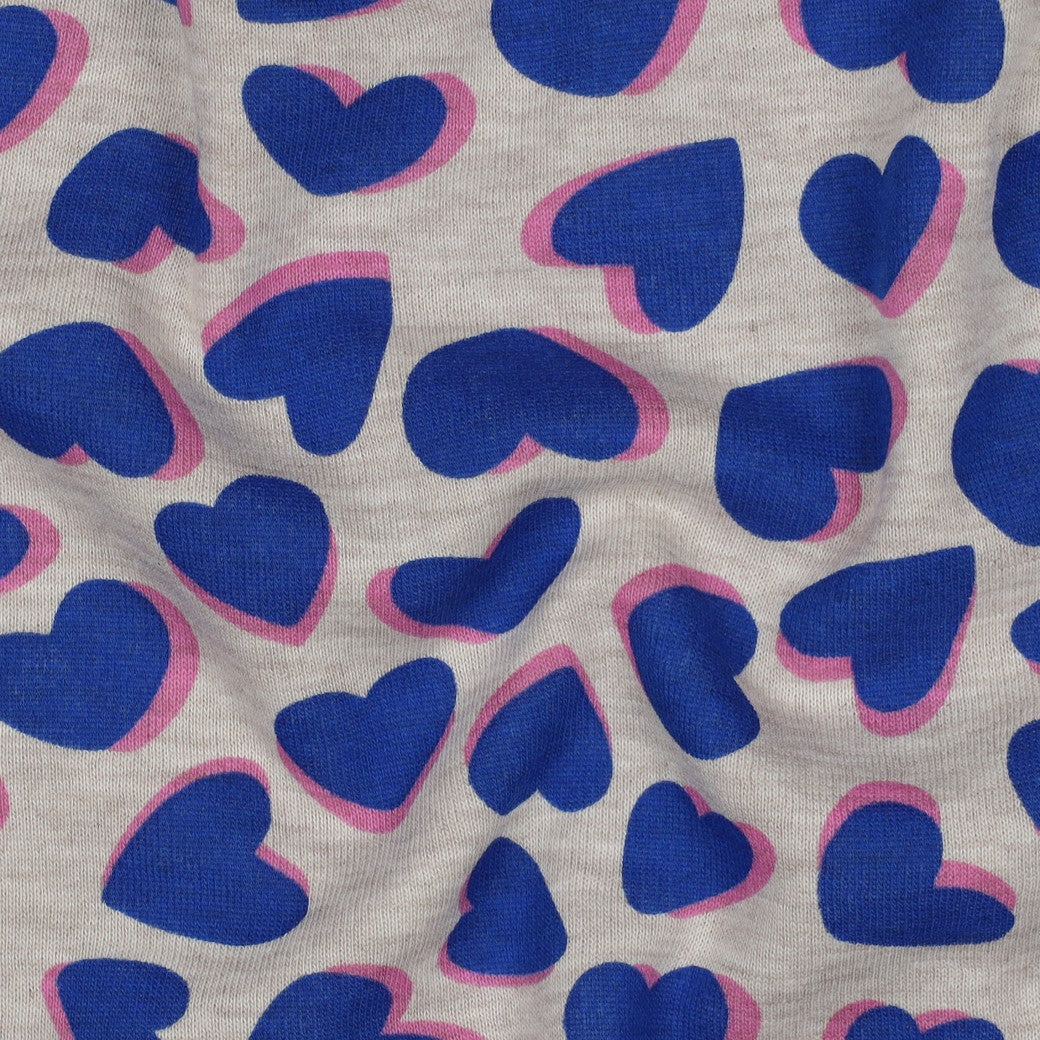 Sweat melange Hearts Herzen grau blau
