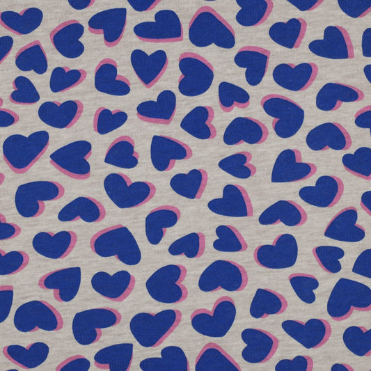 Sweat melange Hearts Herzen grau blau