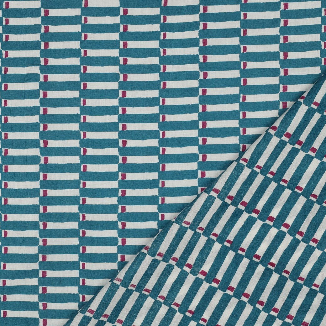 Handgefertigte Blockgedruckte geometrisch lila