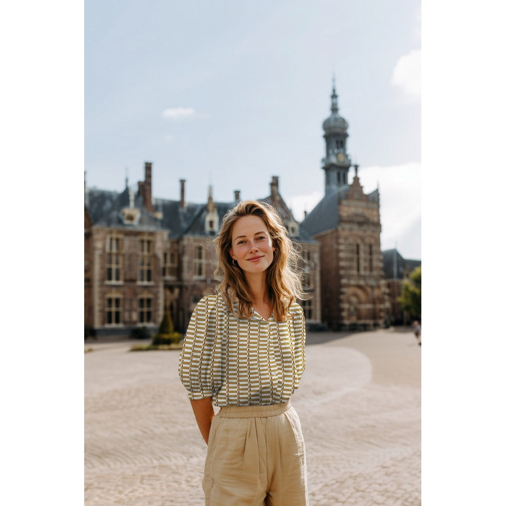 Handgefertigte Blockgedruckte geometrisch lila
