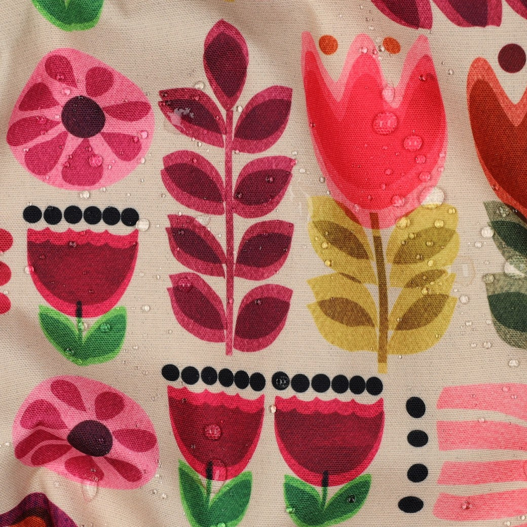 Canvas Outdoor Tischdecke wasserfest Flowers