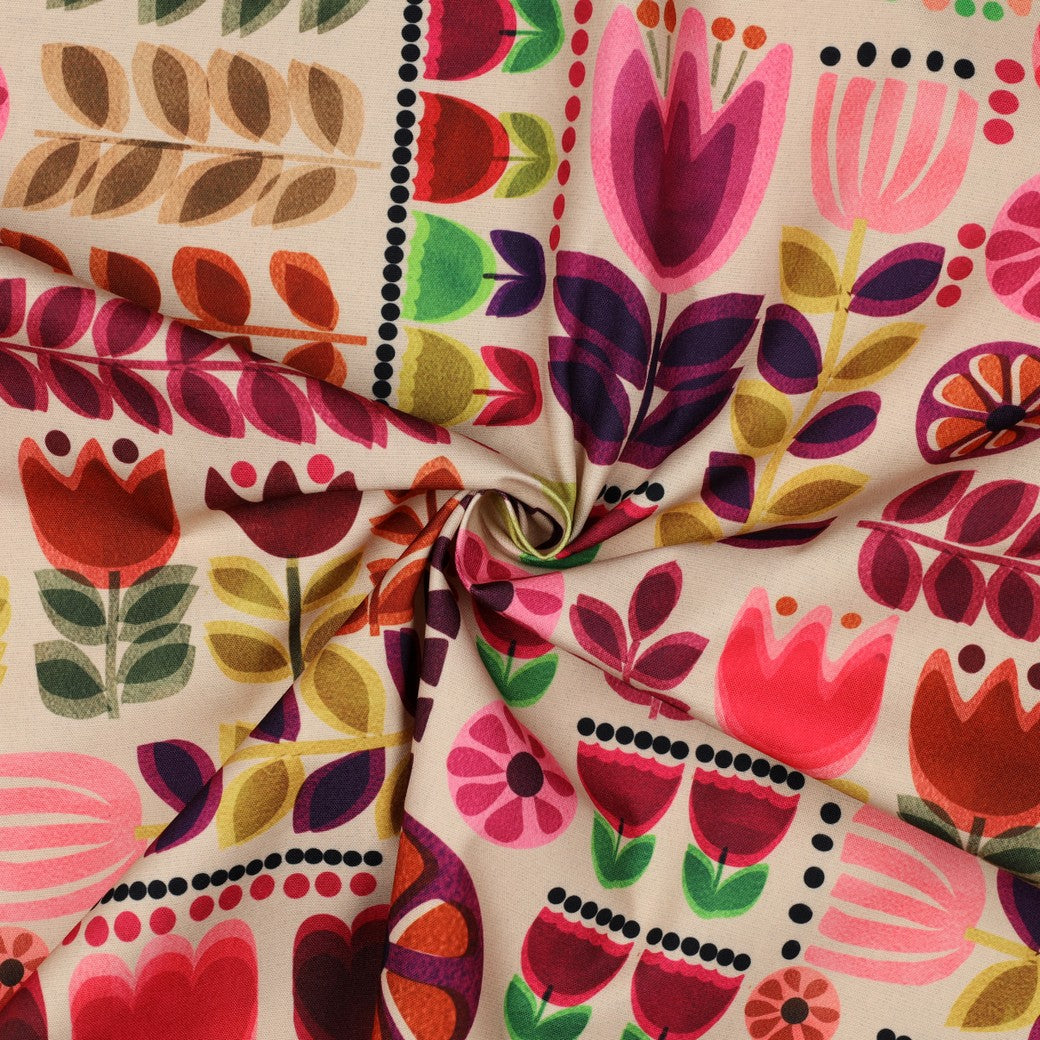 Canvas Outdoor Tischdecke wasserfest Flowers