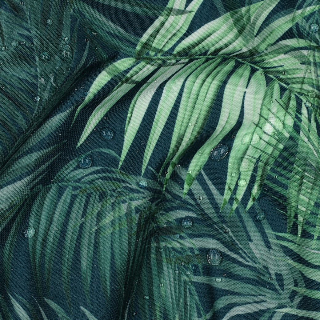 Canvas Outdoor Tischdecke wasserfest Leaves dunkelgrün