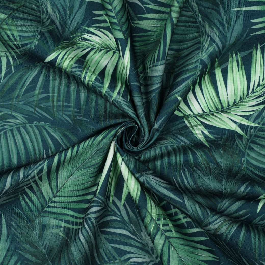 Canvas Outdoor Tischdecke wasserfest Leaves dunkelgrün