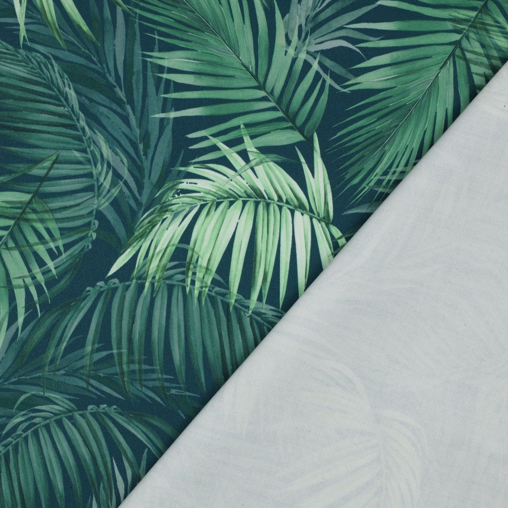 Canvas Outdoor Tischdecke wasserfest Leaves dunkelgrün