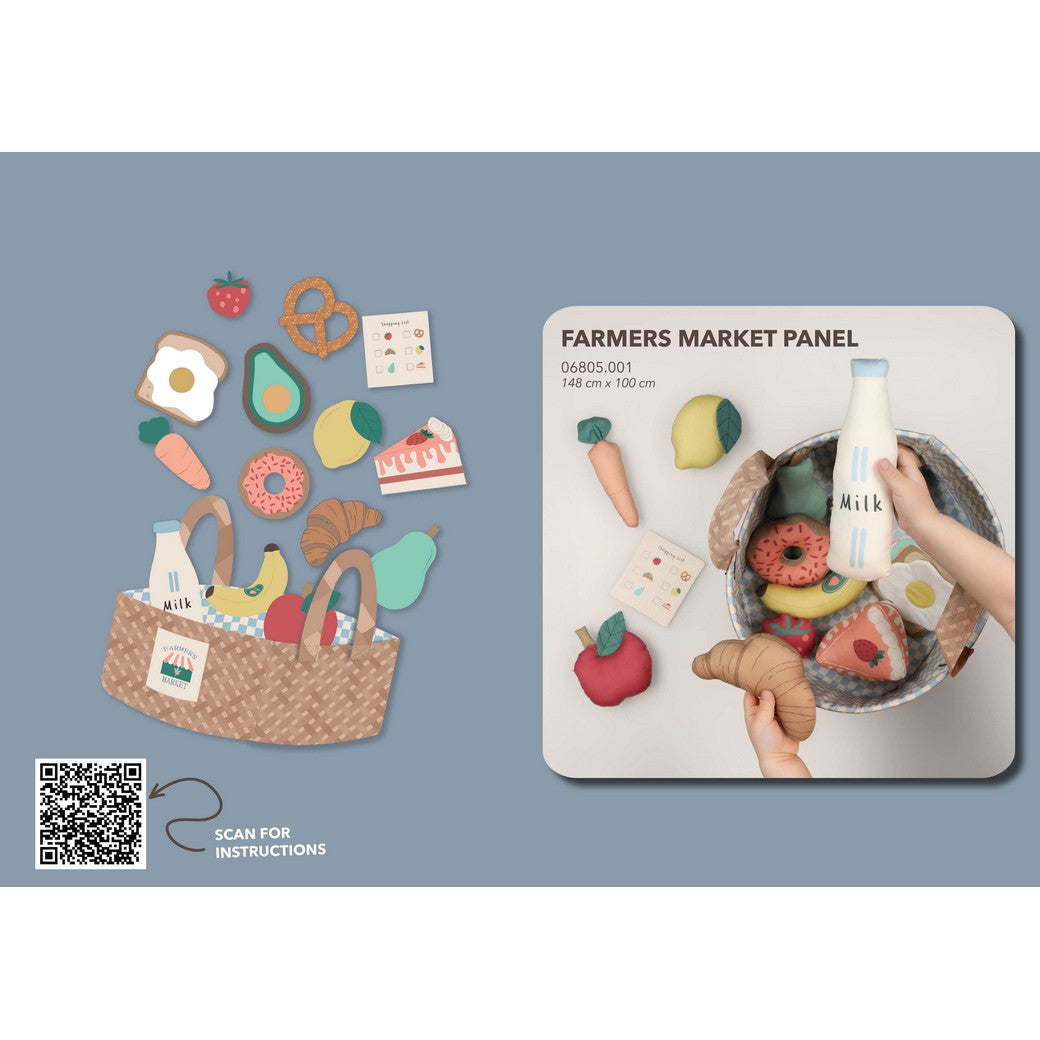 Baumwolle digital Panel DIY Kaufladen Korb Obst und Gemüse