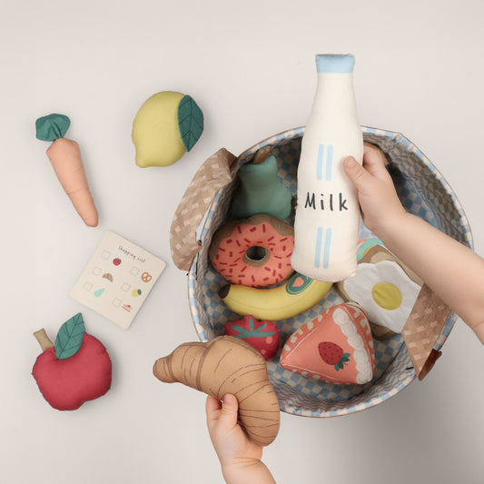 Bald erhältlich - Baumwolle digital Panel DIY Kaufladen Korb Obst und Gemüse