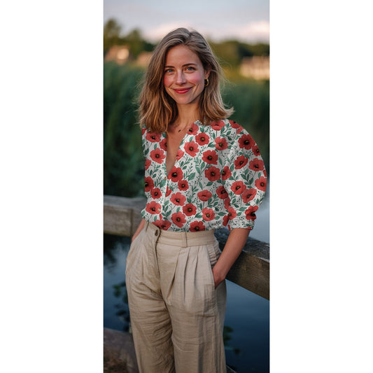 Bald erhältlich - Baumwolle digital Mohnblumen