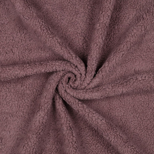 Baumwoll Teddy dunkel mauve