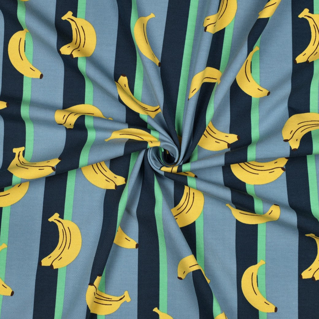 Jersey Früchte Bananen petrol