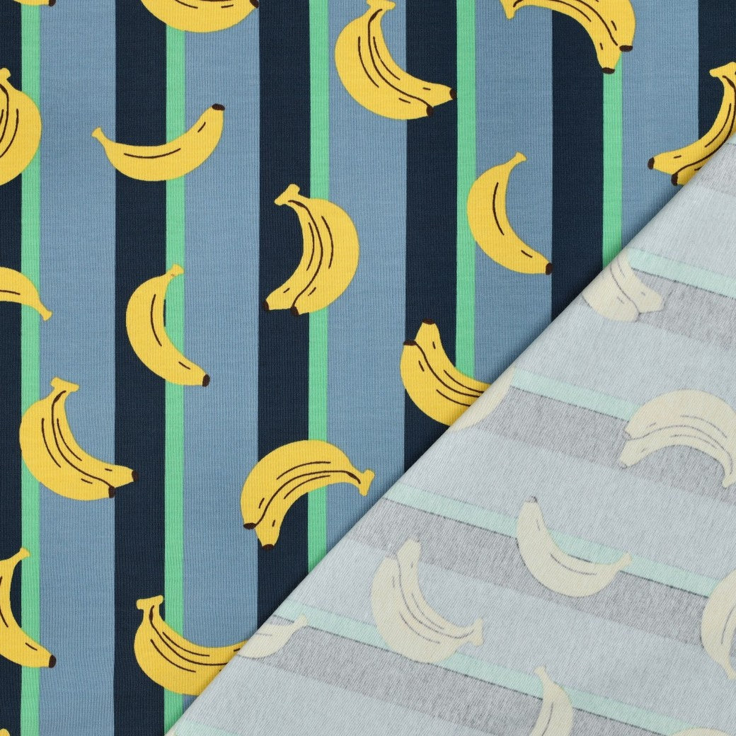 Jersey Früchte Bananen petrol