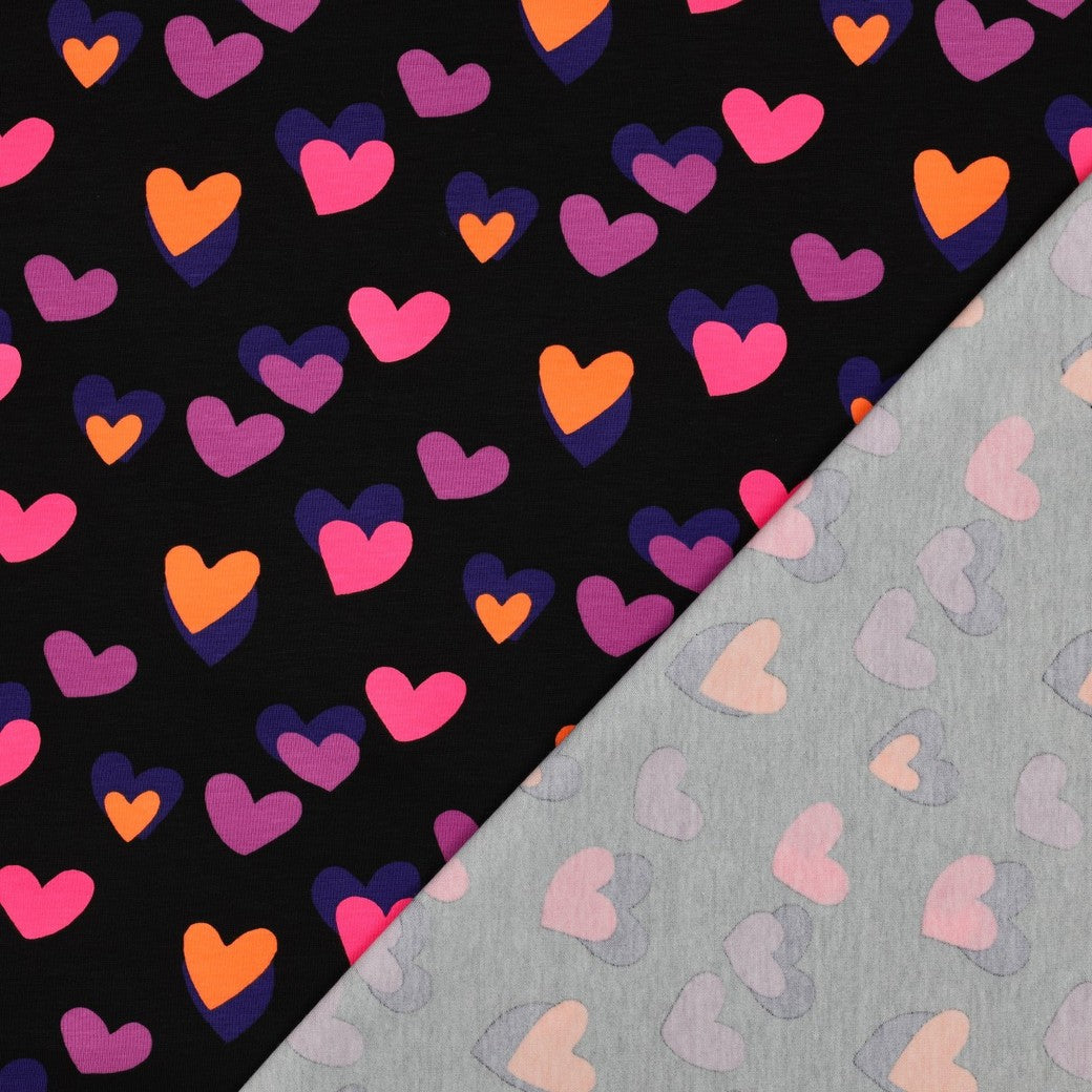 Bald erhältlich - Jersey Herzen neon schwarz