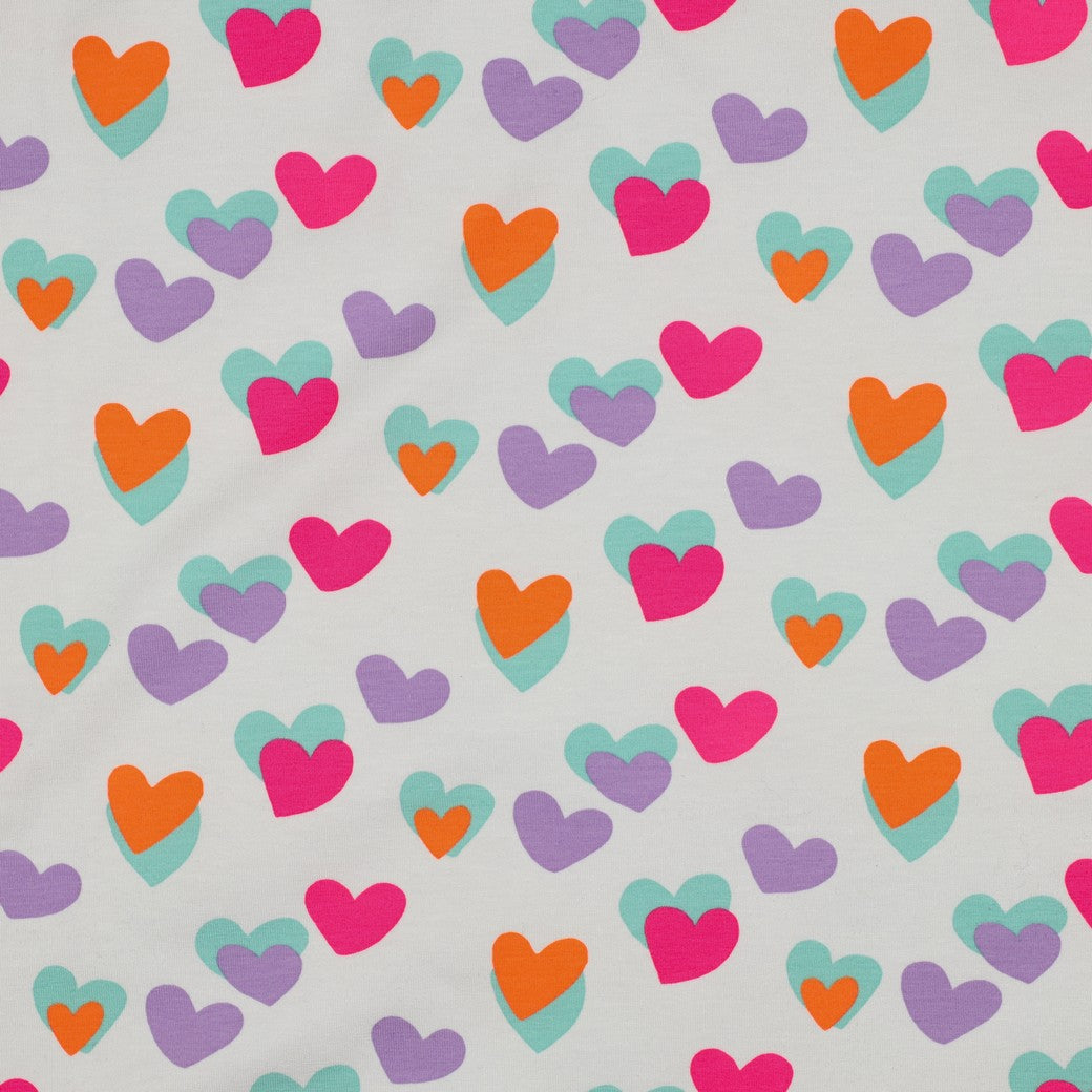 Bald erhältlich - Jersey Herzen neon weiß