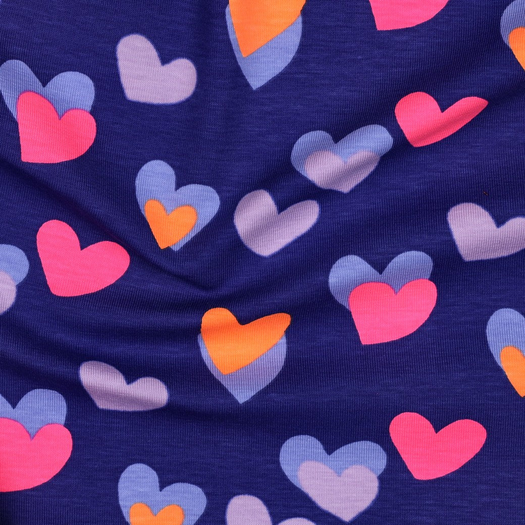 Jersey Herzen neon blau