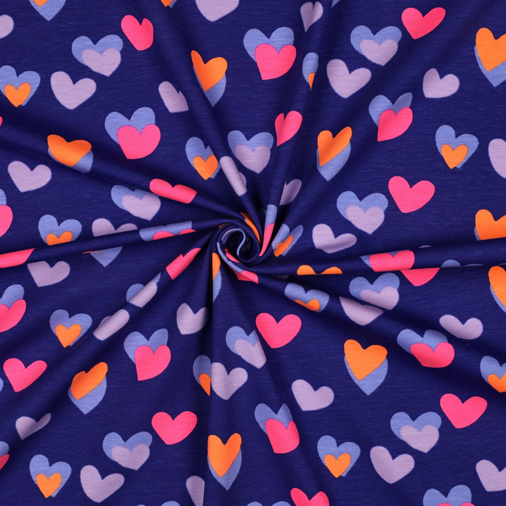 Jersey Herzen neon blau