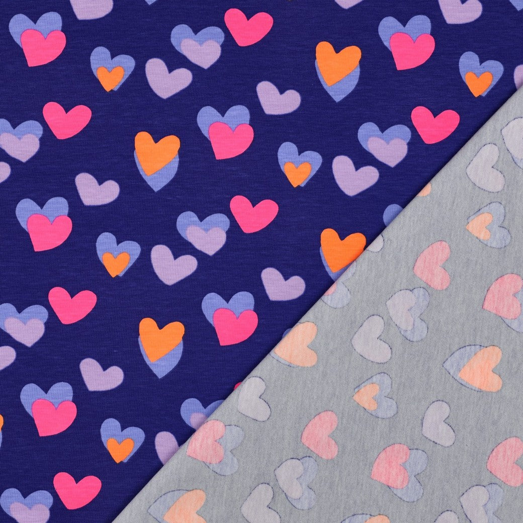 Jersey Herzen neon blau