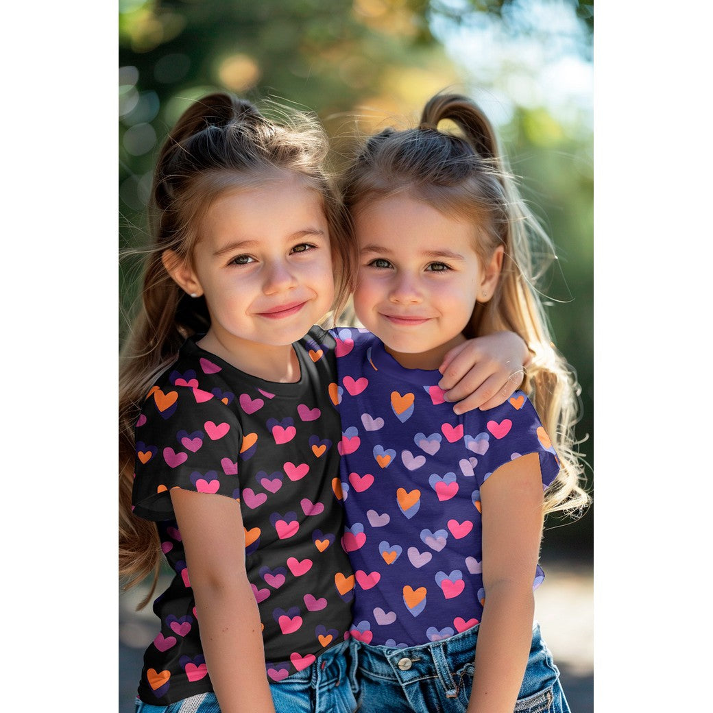 Jersey Herzen neon blau