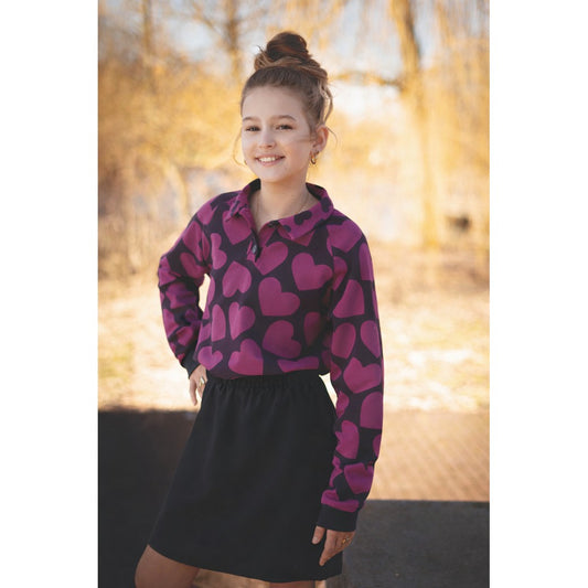 Sweat Soft Herzen lila violett groß - Poppy Magazin