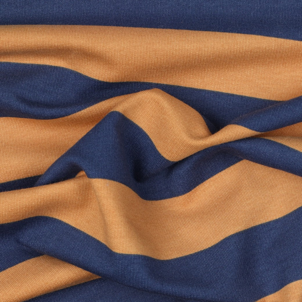 BALD ERHÄLTLICH - Sweat Soft Streifen blau cognac