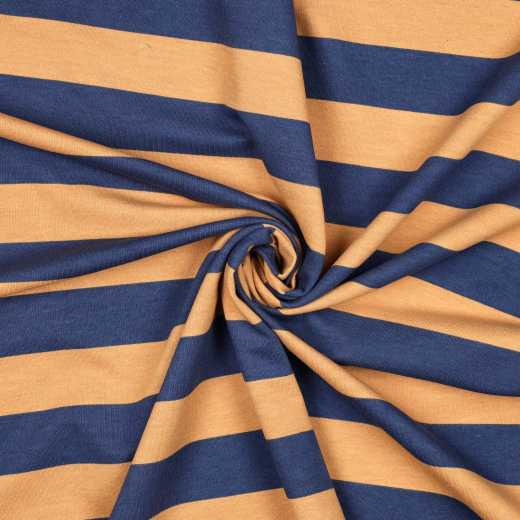 BALD ERHÄLTLICH - Sweat Soft Streifen blau cognac