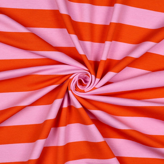 Sweat Soft Streifen orange rosa