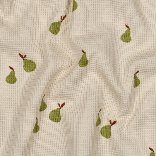 Waffeljersey Birne natural
