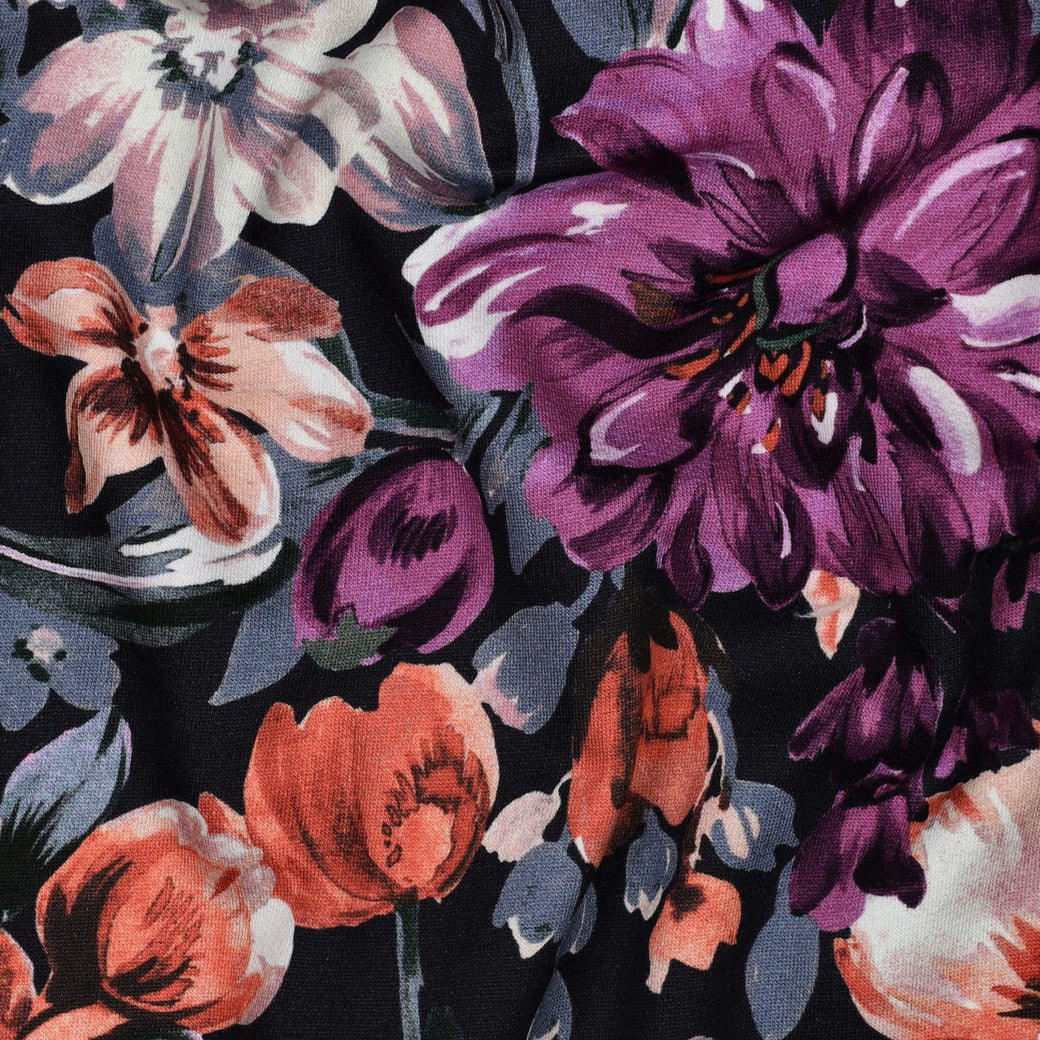 Bald erhältlich - Sweat digital Blumen dunkelblau