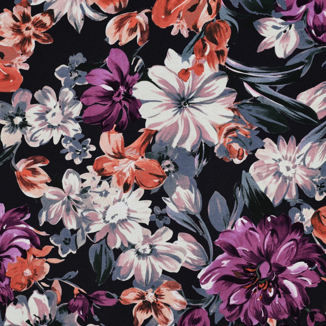 Bald erhältlich - Sweat digital Blumen dunkelblau