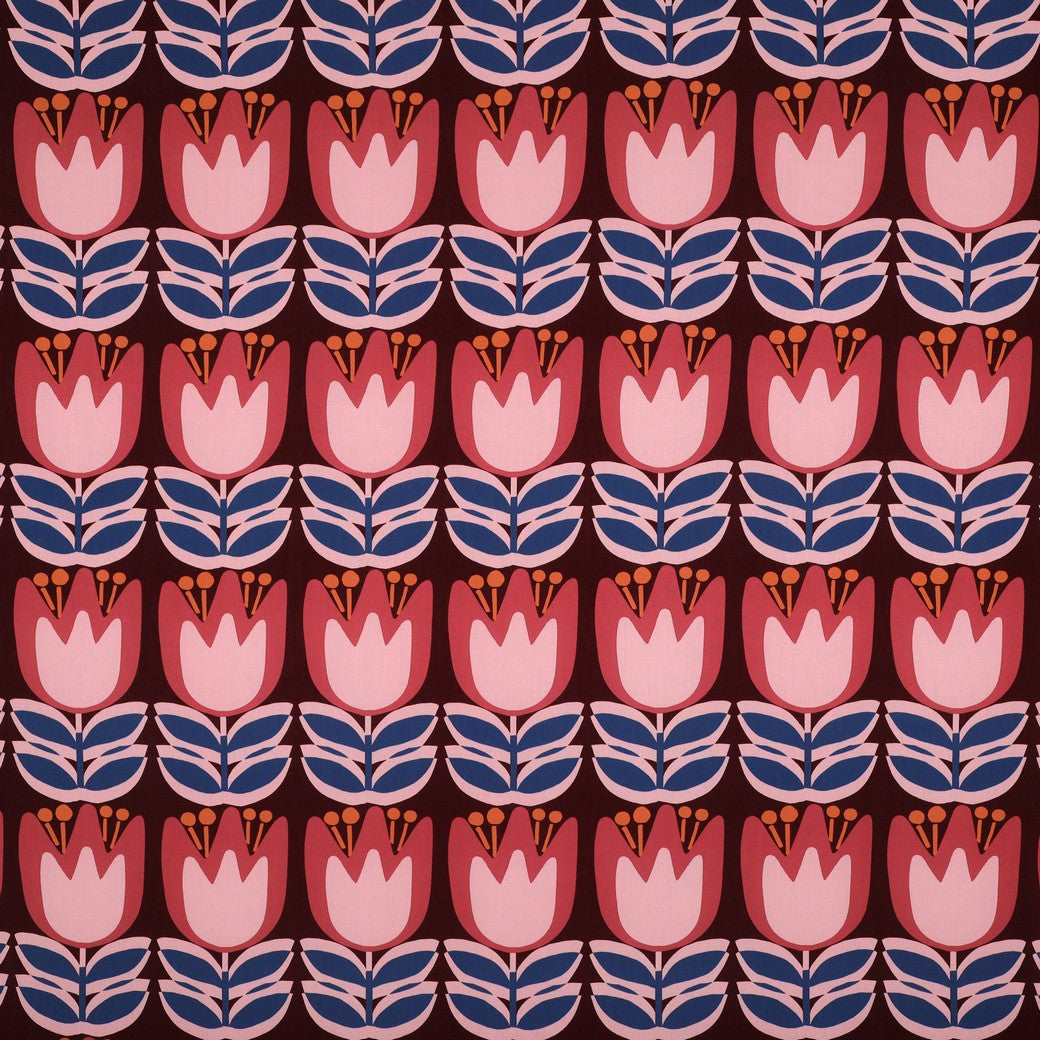 Viskose Lenzing Ecovero retro Blumen bordeaux