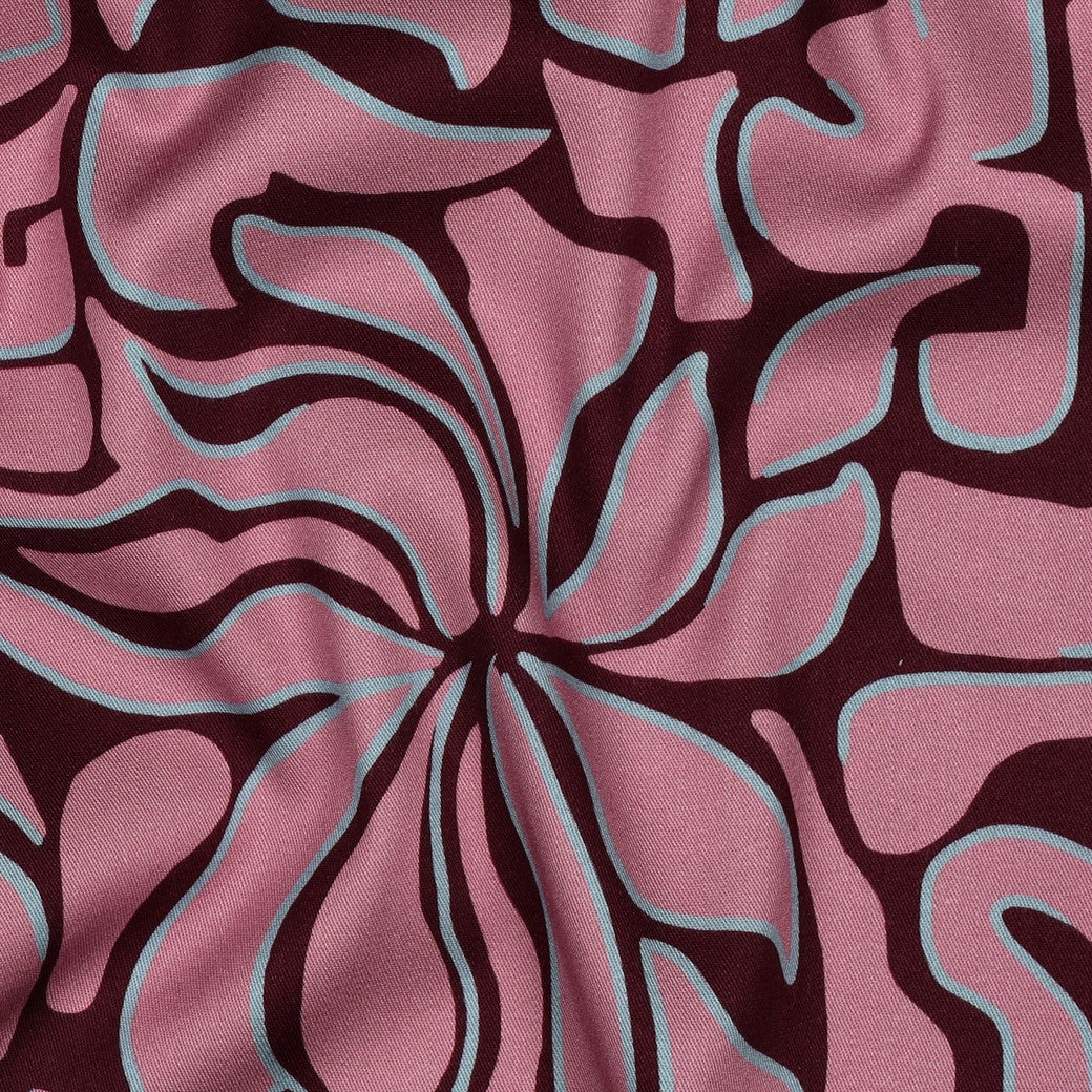 Bald erhältlich - Rosella Stretch Abstrakt bordeaux