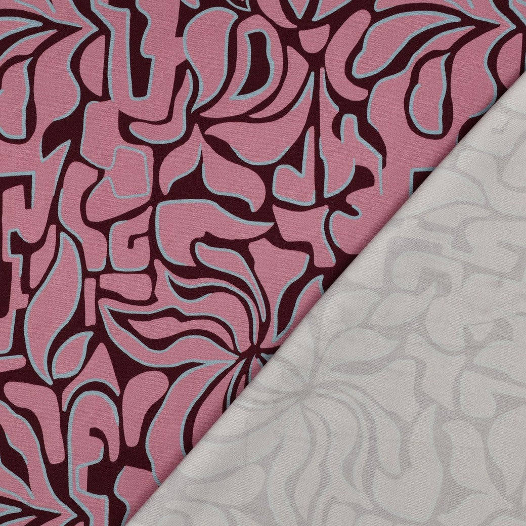 Bald erhältlich - Rosella Stretch Abstrakt bordeaux