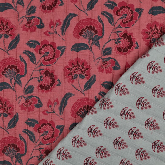 Musselin Stepper Doublesided Blumen mauve