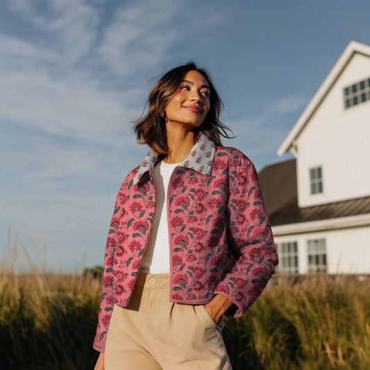 Bald erhältlich - Musselin Stepper Doublesided Blumen mauve